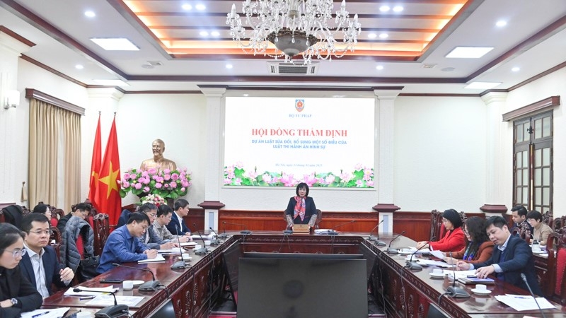 Phiên họp thẩm định dự thảo Luật sửa đổi, bổ sung một số điều của Luật Thi hành án hình sự.