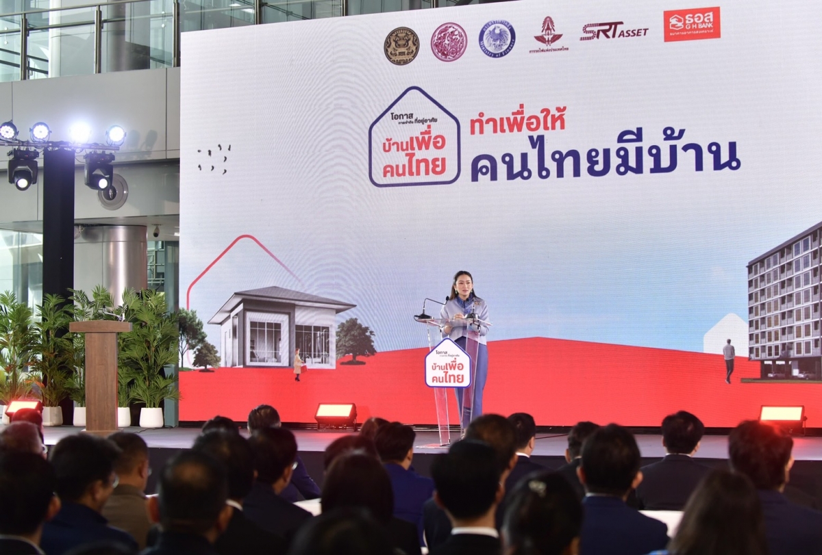 Thủ tướng Thái Lan phát biểu khởi động chương trình nhà ở xã hội dành cho người Thái. Nguồn: ThaiGov