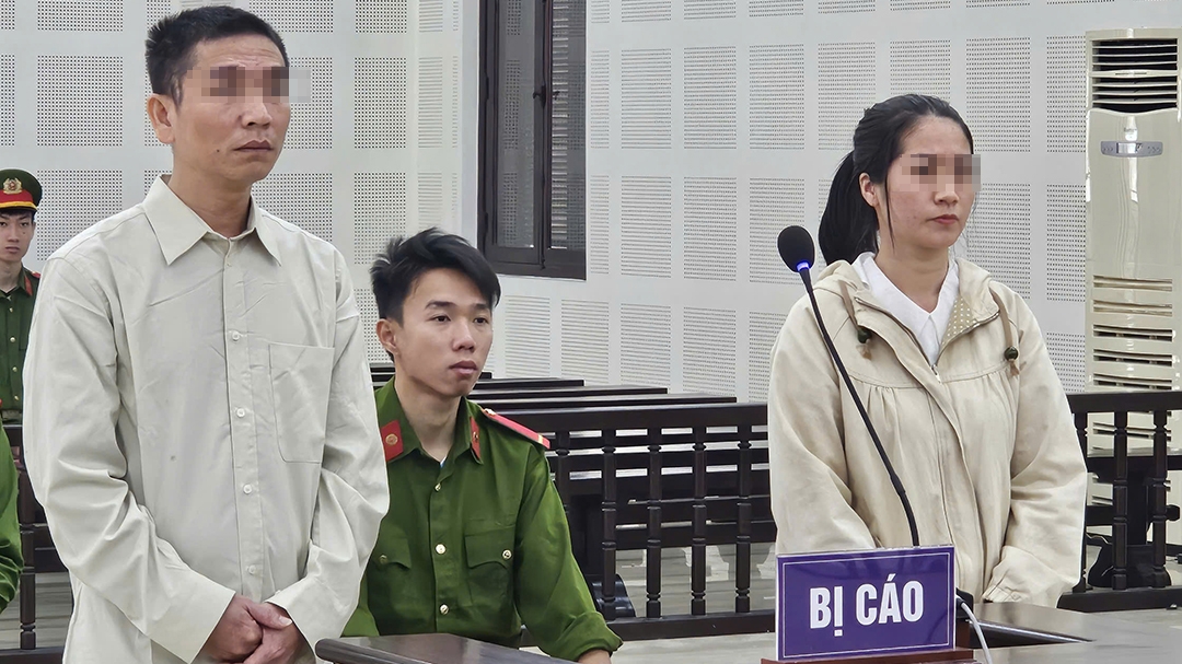 Các bị cáo tại tòa.