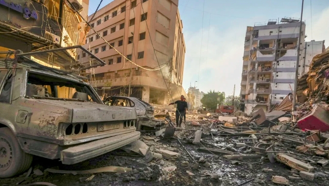 Một cuộc không kích của Israel vào Thủ đô Beirut của Lebanon.