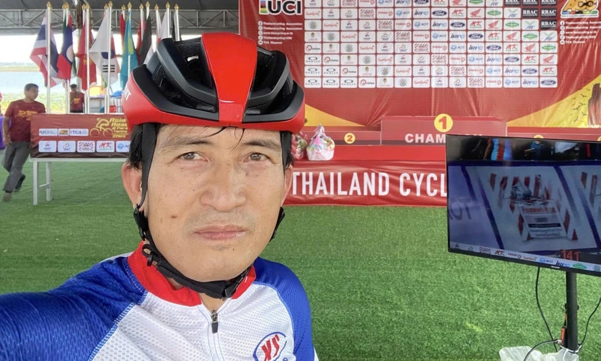 Veteran Hoang Hai Nam wins first gold for Vietnam at the 2025 Asian Road Cycling Championships in Thailand