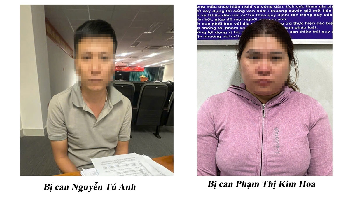Hai bị can bị tạm giữ (ảnh: CA)