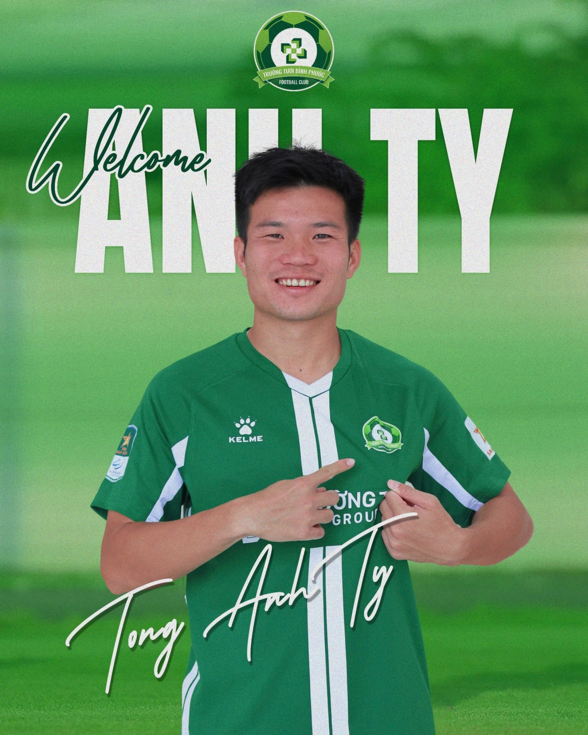 Tiền vệ Tống Anh Tỷ gia nhập CLB Bình Phước. (Ảnh: CLB Bình Phước)