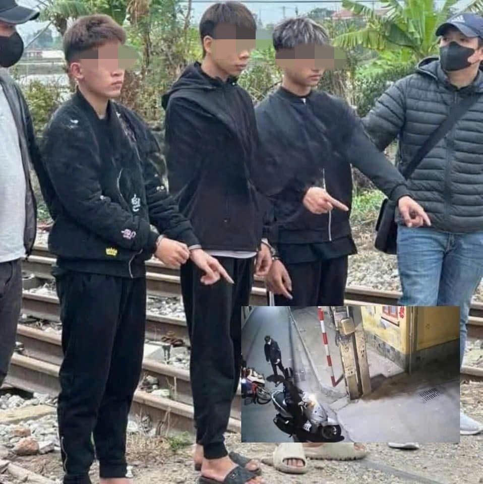 Ba đối tượng Huy, Tú và Thanh.