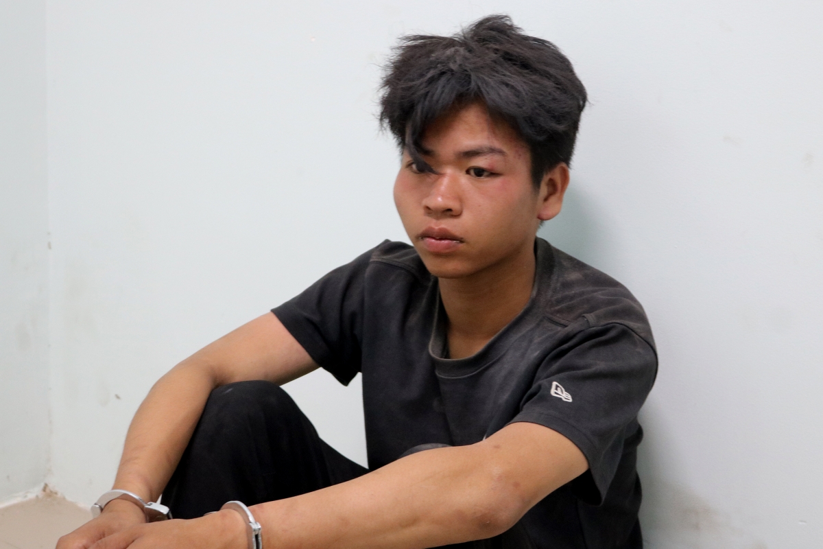 Dương Quốc Trung tại cơ quan công an