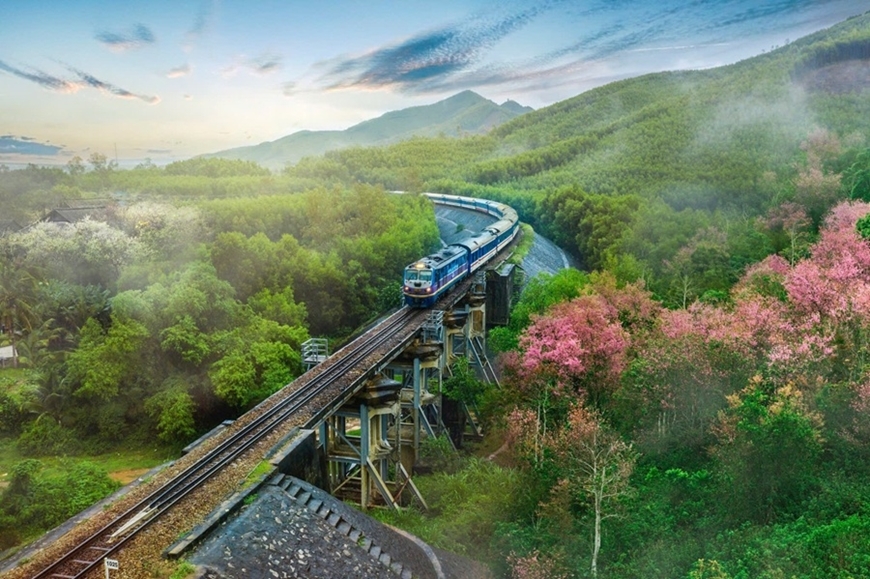 Tuyến đường sắt Lào Cai-Hà Nội-Hải Phòng (Ảnh: Tổng công ty Đường sắt Việt Nam)