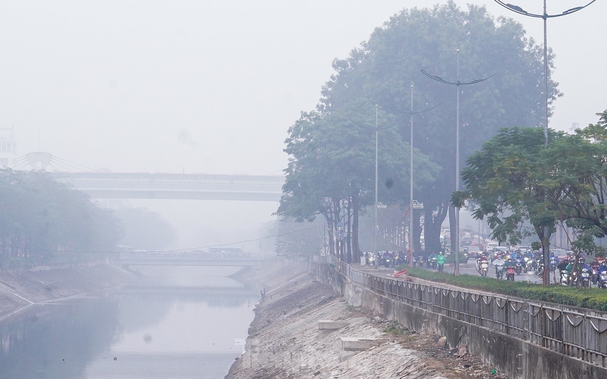 Vehicles turn on headlights, moving slowly on Lang Street