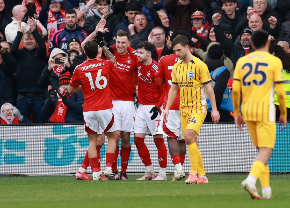 Nottingham Forest lập nên kỷ lục ở Ngoại hạng Anh 2024/2025. (Ảnh: Reuters). 