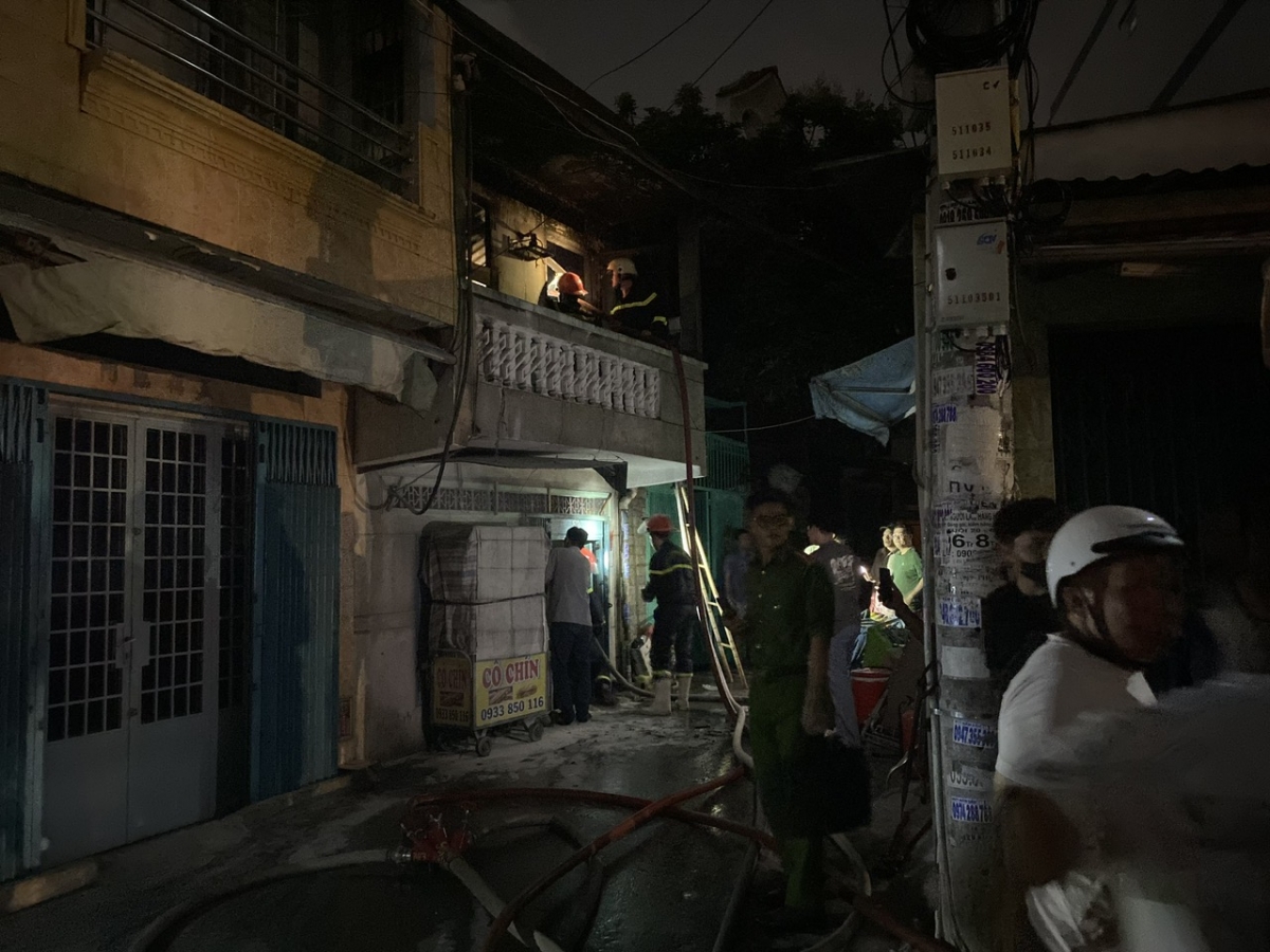 Hiện trường vụ hỏa hoạn. (Ảnh: A.V)
