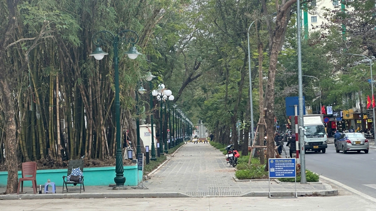 Hơn 600 m rào sắt được dỡ bỏ cùng với thực hiện đồng bộ cải tạo sửa chữa hè phố, bổ sung hệ thống chiếu sáng kết hợp trồng hoa dải phân cách mềm đã tạo ra một không gian mở với khu vực phố Võ Thị Sáu và phố Thanh Nhàn.
