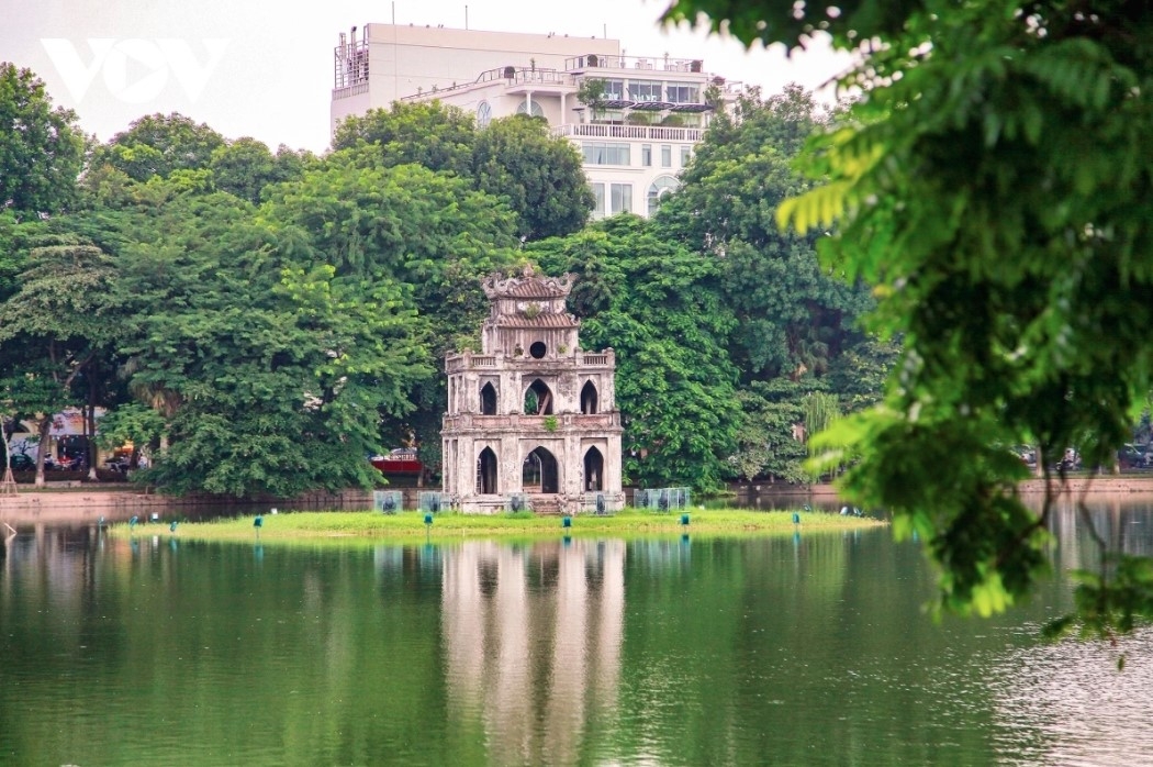 Hoan Kiem Lake, also known as the Lake of the Returned Sword, is a cultural landmark in Hanoi.