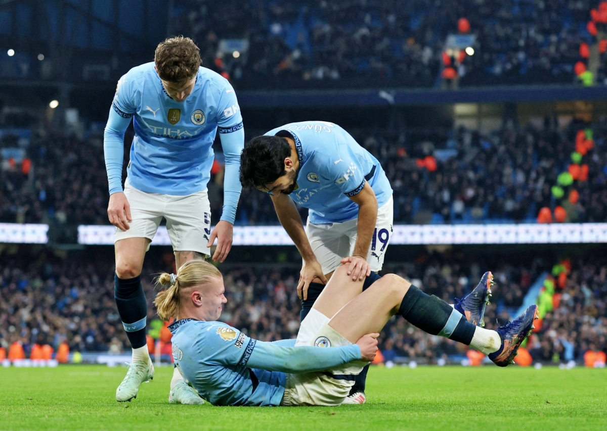 Erling Haaland vẫn có thể ra sân ở trận tái đấu với Real Madrid (Ảnh: Reuters).
