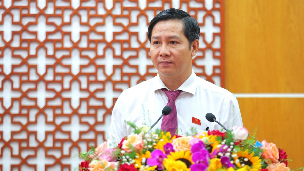 Bí thư Tỉnh ủy, Chủ tịch HĐND tỉnh Tây Ninh Nguyễn Thành Tâm phát biểu (ảnh: Báo Tây Ninh)