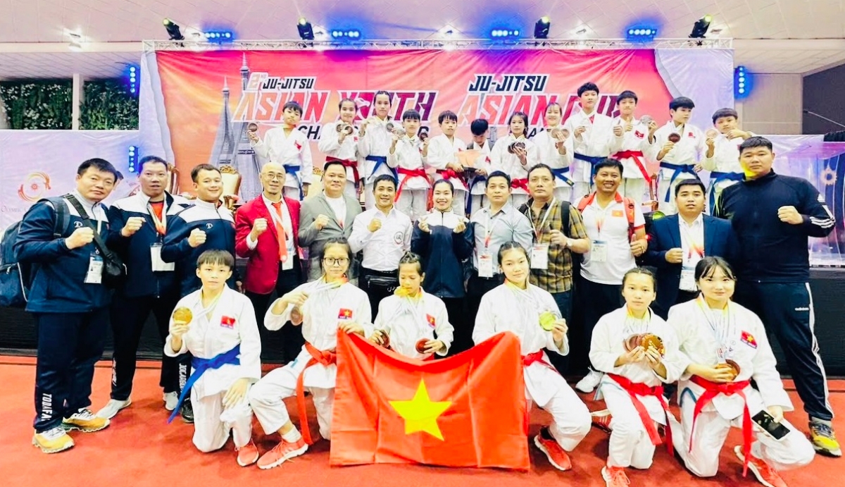 Vietnam wins seven golds at Asian Jujitsu Championship’s U14 category. (Photo: sggp.org.vn)