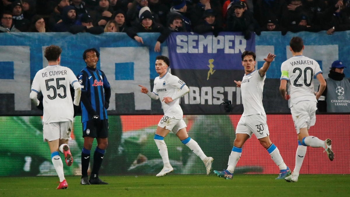 Atalanta gục ngã trước Club Brugge. (Ảnh: Reuters)
