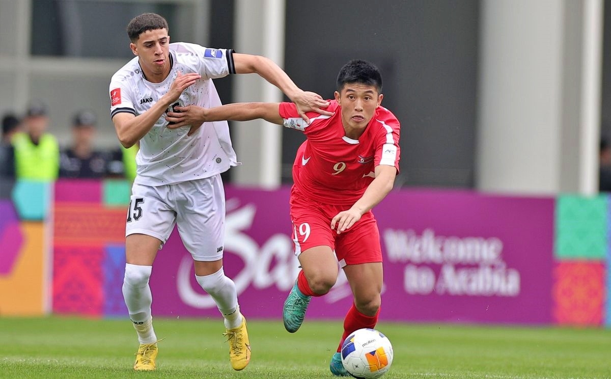 U20 Triều Tiên gây ấn tượng khi cầm hòa 1-1 trước U20 Iraq. (Ảnh: AFC)