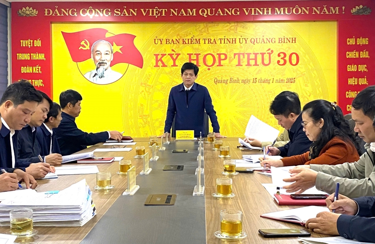 Kỳ họp thứ 30 Ủy ban Kiểm tra Tỉnh ủy Quảng Bình