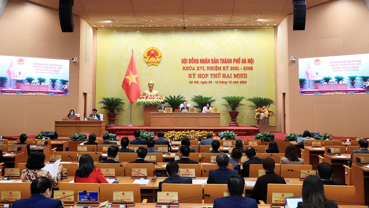 Kỳ họp thứ 20 HĐND thành phố Hà Nội tháng12/2024 (Ảnh minh họa)