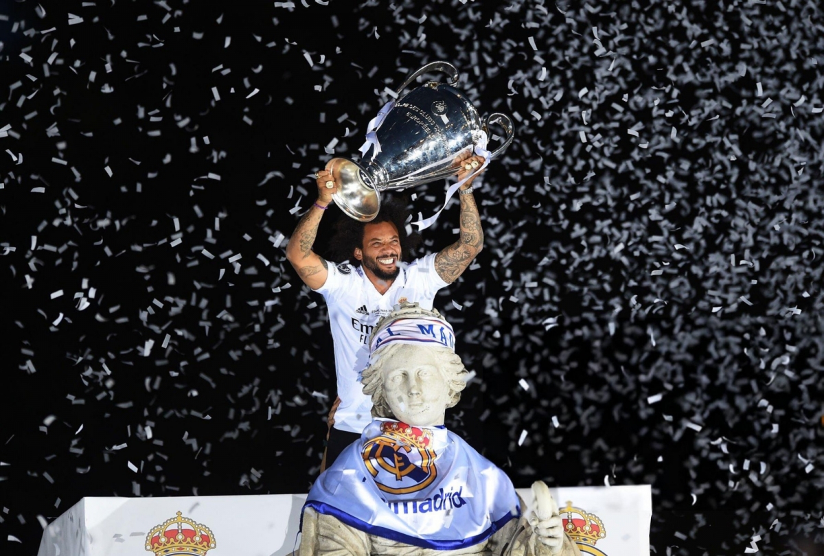 Hậu vệ Marcelo trong màu áo Real Madrid. (Ảnh: Getty)