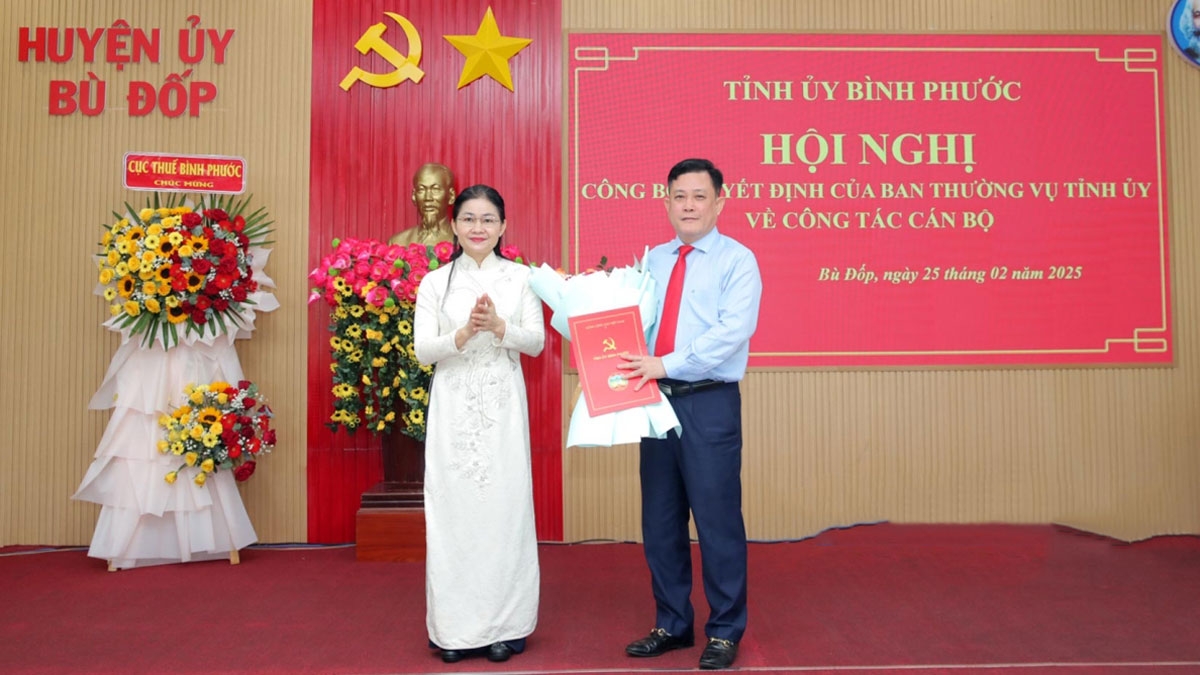 Ông Đặng Hà Giang được chỉ định tham gia Ban Chấp hành nhiệm kỳ 2020-2025, giữ chức Bí thư Huyện ủy Bù Đốp (ảnh: BP)
