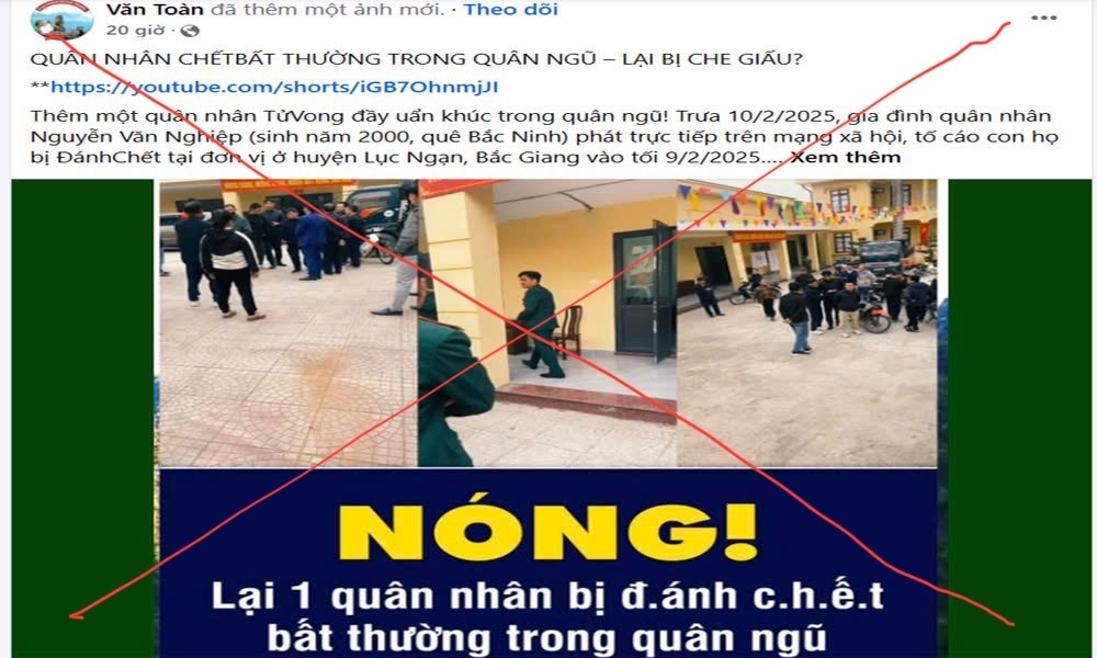 Thông tin bịa đặt trên mạng xã hội.