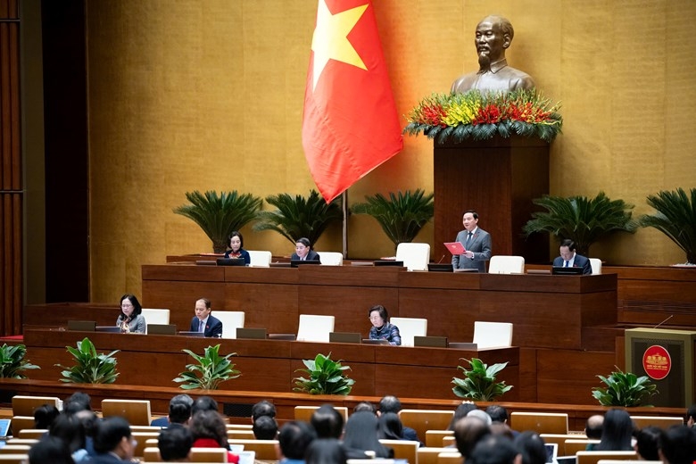 Quốc hội thảo luận ở hội trường về dự án Luật Tổ chức Chính phủ (sửa đổi), tại Kỳ họp bất thường lần thứ 9