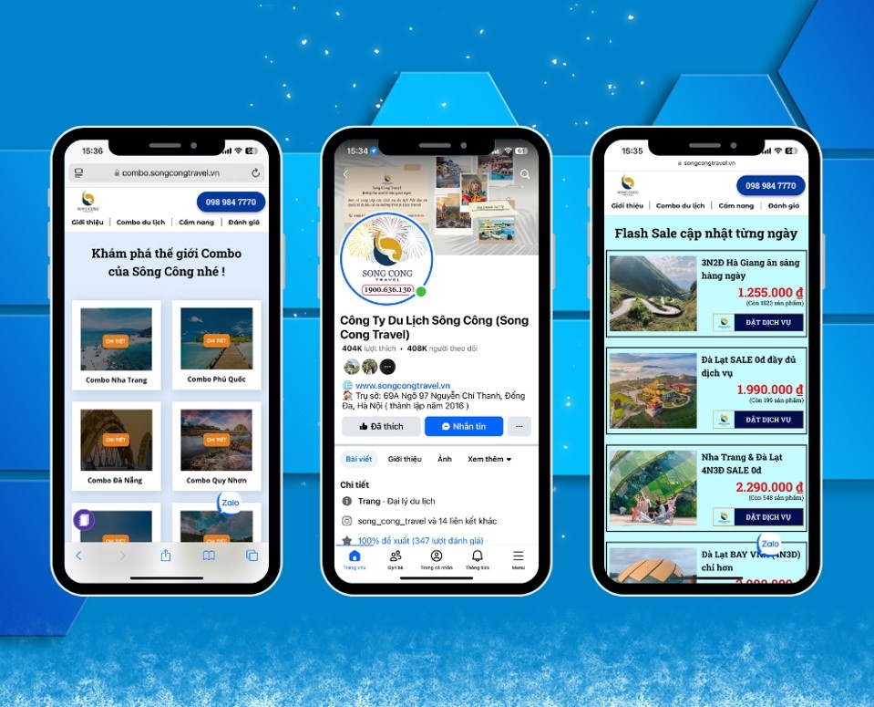 Một số combo Free &amp; Easy Tour đang được Sông Công mở bán