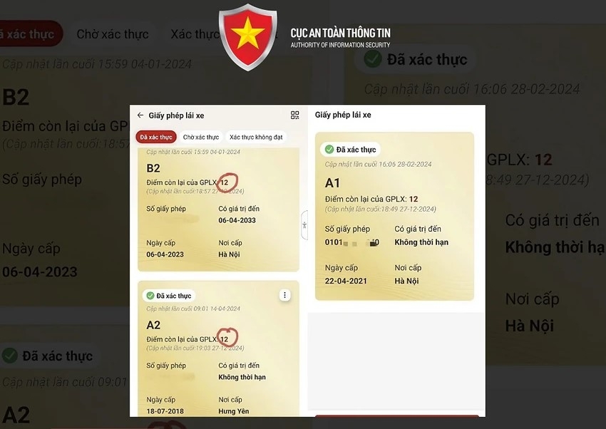 Đối tượng tự xưng là cán bộ Công an hướng dẫn cài đặt dịch vụ công để thực hiện luật giao thông mới. Ảnh: Cục ATTT.