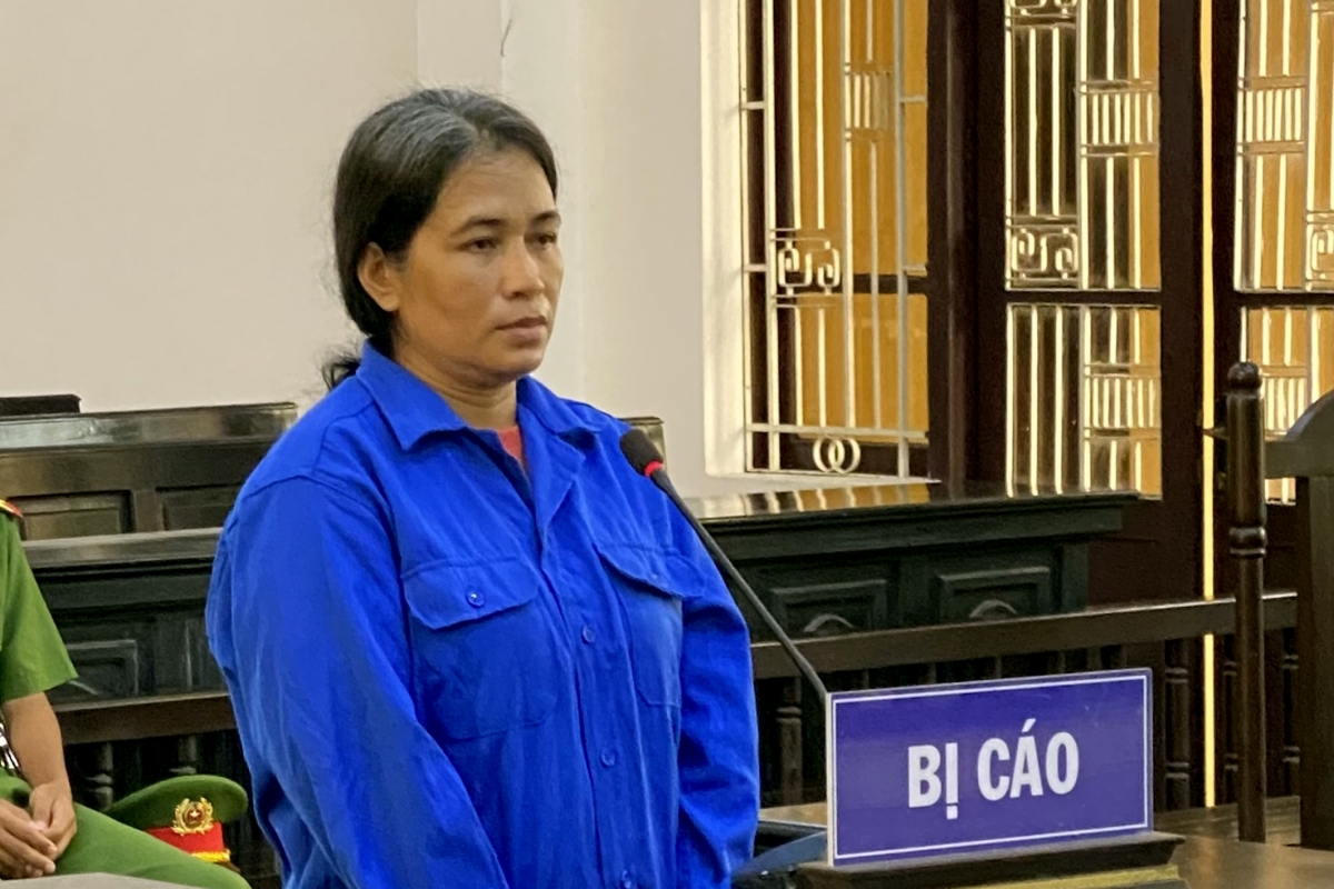 Thạch Thị Siêne tại phiên tòa xét xử sơ thẩm