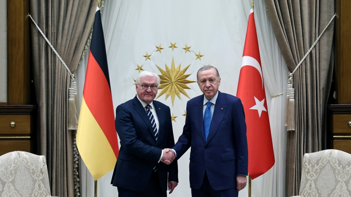 Tổng thống Thổ Nhĩ Kỳ Tayyip Erdogan và Tổng thống Đức Frank-Walter Steinmeier (Ảnh: Reuters).