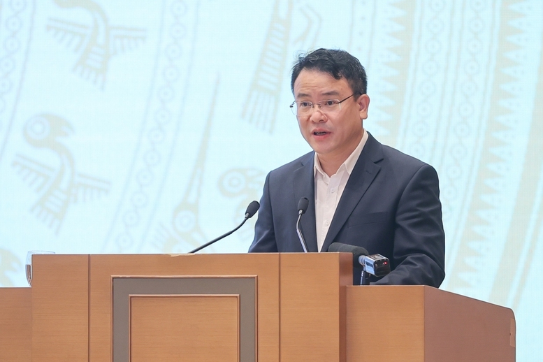 Thứ trưởng Trần Quốc Phương phát biểu tại Hội nghị Chính phủ với các địa phương thực hiện kết luận của Trung ương, các Nghị quyết của Quốc hội, Chính phủ về tăng trưởng kinh tế được tổ chức theo hình thức trực tuyến sáng nay 21/2. (Ảnh: VGP)