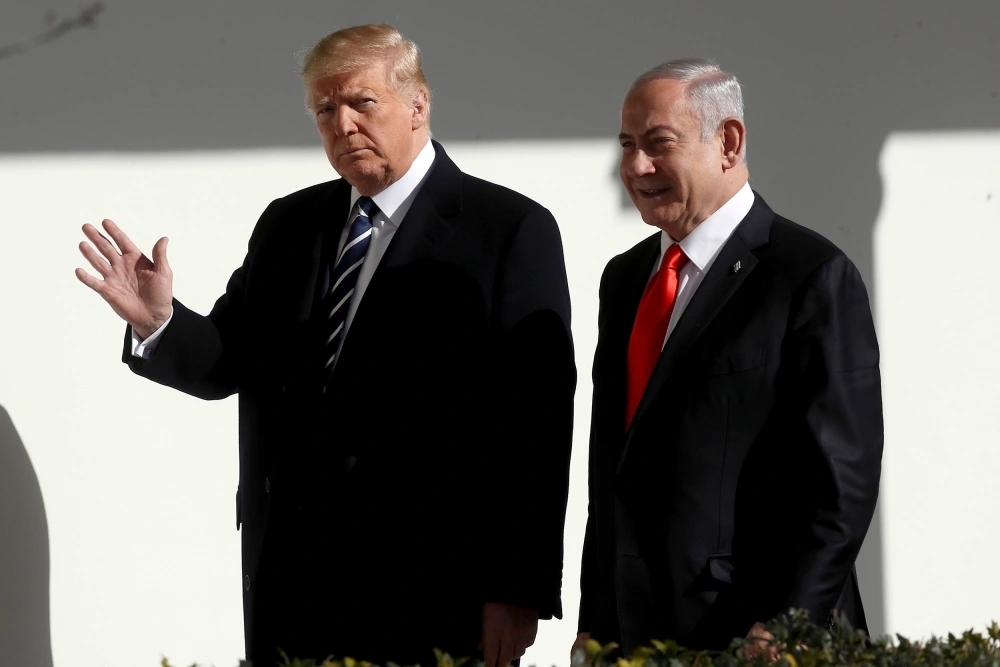 Ông Trump và ông Netanyahu gặp gỡ tại Nhà Trắng hồi tháng 2/2020. (Ảnh: Getty)