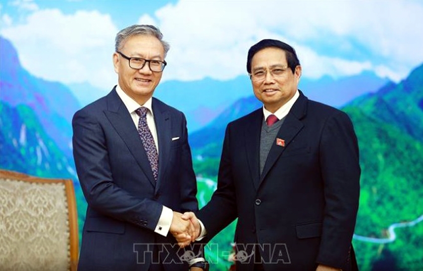 Thủ tướng vui mừng trước những thành tựu mà Đảng, Nhà nước Lào đã đạt được thời gian qua - Ảnh: TTXVN