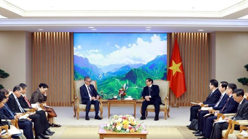 Thủ tướng Chính phủ Phạm Minh Chính tiếp Bộ trưởng Ngoại giao Lào Thongsavanh Phomvihane - Ảnh: TTXVN