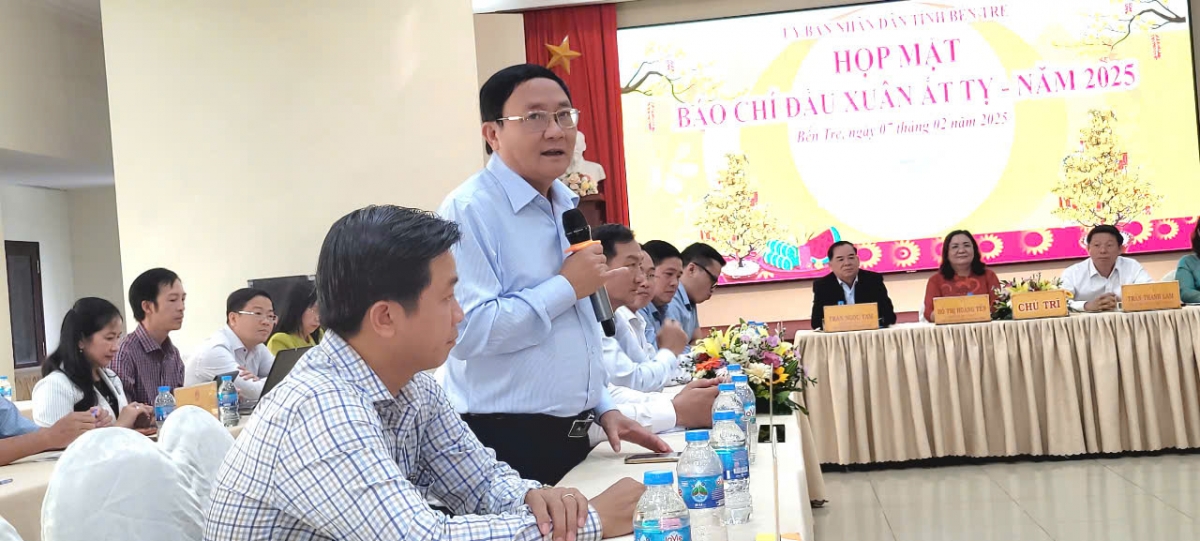 Ông Đoàn Văn Đảnh, Giám đốc Sở Nông nghiệp-PTNT tỉnh Bến Tre thông tin về lĩnh vực thuộc ngành phụ trách