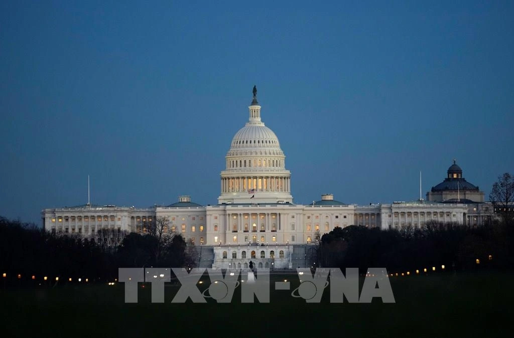 Tòa nhà Quốc hội Mỹ tại Washington, DC. (Ảnh: TTXVN)