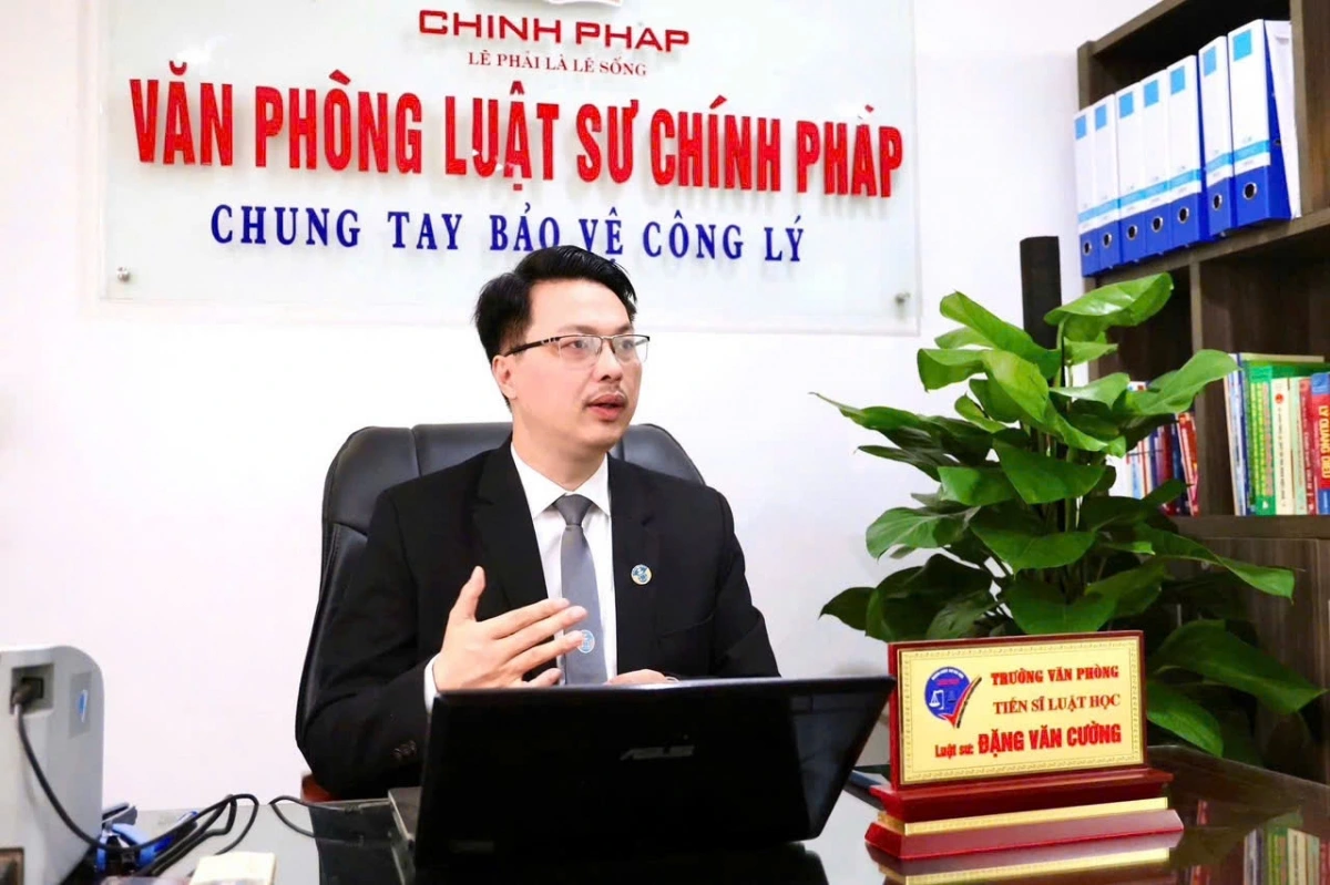 Luật sư Đặng Văn Cường, trưởng văn phòng Luật sư Chính Pháp