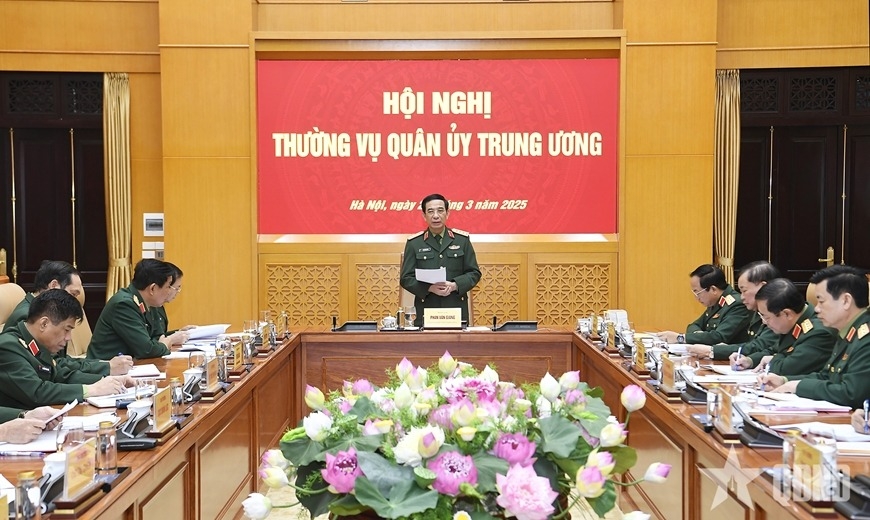 Đại tướng Phan Văn Giang kết luận hội nghị. Ảnh: TUẤN HUY