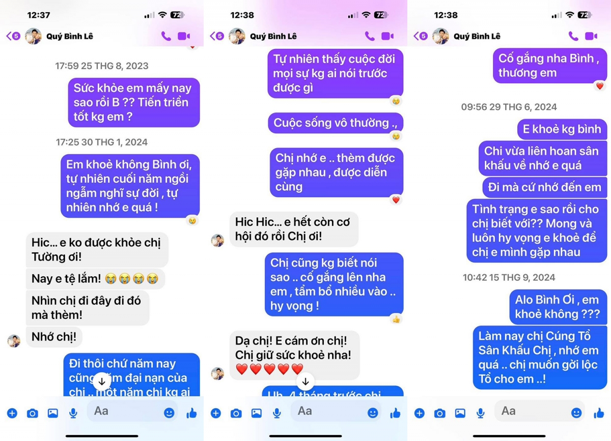 Những dòng tin nhắn cuối cùng của Quý Bình với Cát Tường