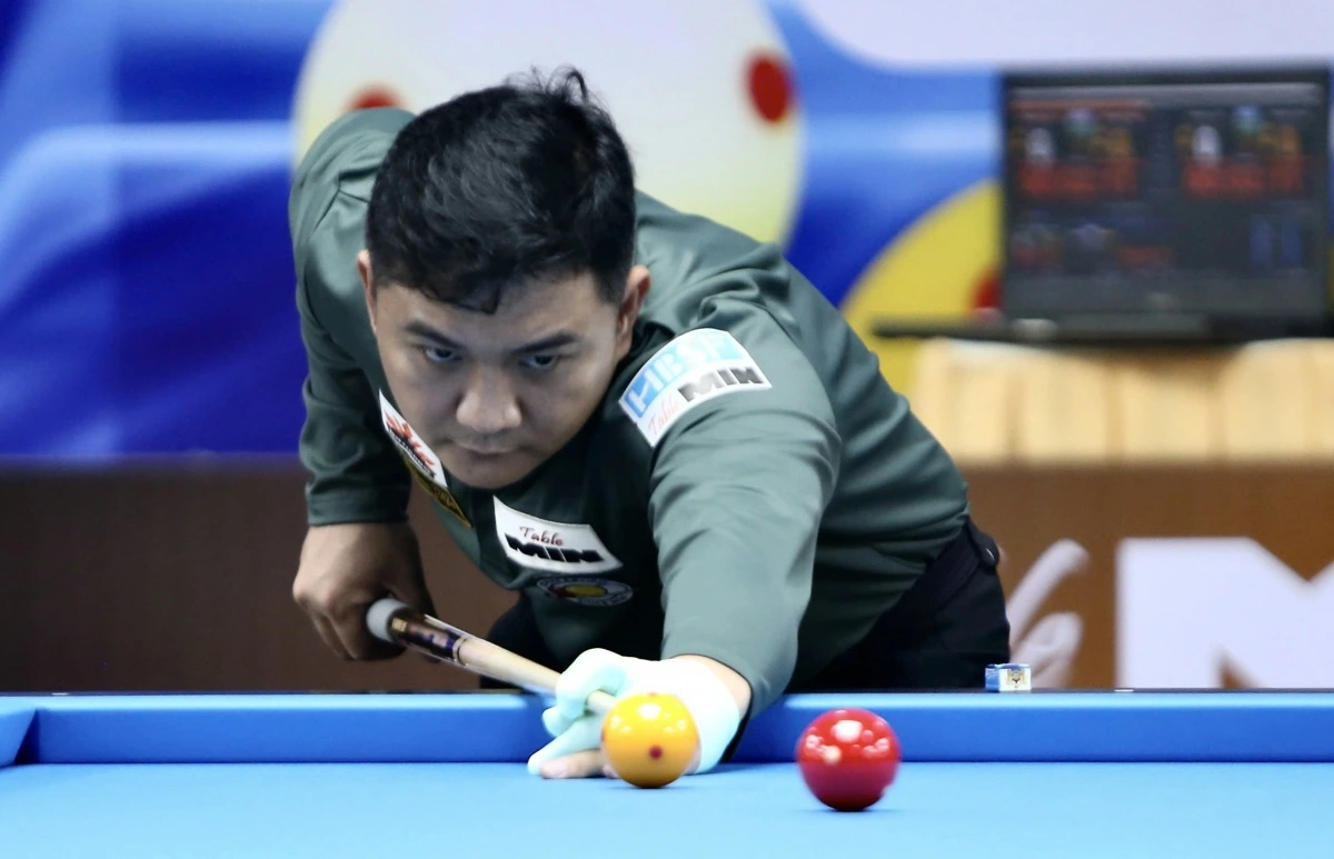 Billiards player Tran Thanh Luc (Vietnam) has won the Bogota World Cup 3-Cushion in Colombia. (Photo: UMB)
