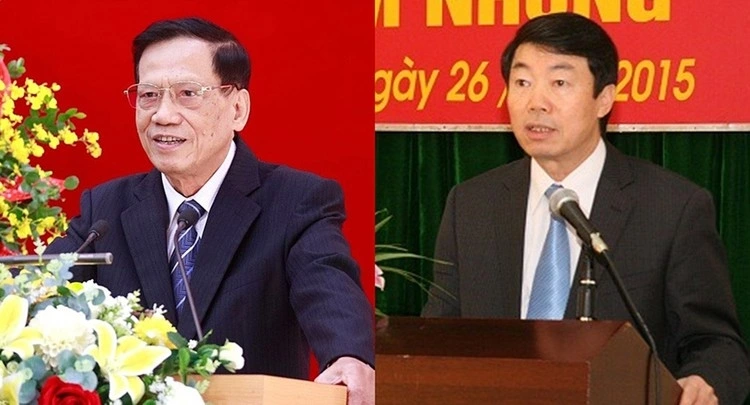 Ông Ngô Đức Vượng (trái) và ông Nguyễn Doãn Khánh