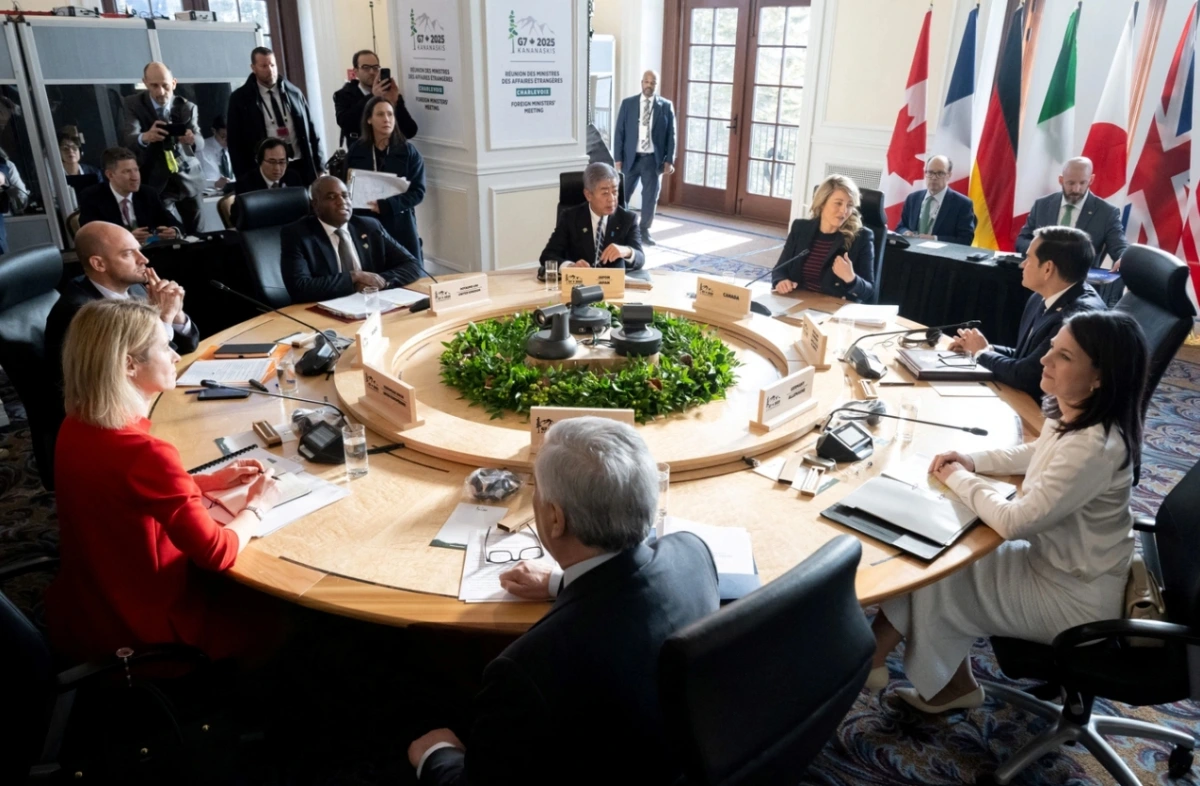 Cuộc họp của ngoại trưởng các nước G7 tại Charlevoix, Quebec ngày 13/3. Ảnh: Reuters