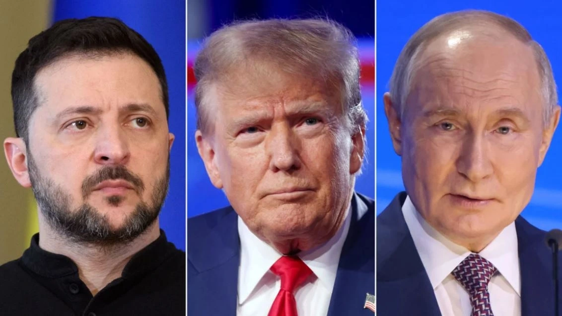 Các cuộc điện đàm của Tổng thống Trump với Tổng thống Putin và Tổng thống Zelensky tuần này đại diện cho hoạt động ngoại giao mạnh mẽ nhất nhằm chấm dứt xung đột ở Ukraine. Ảnh: Getty