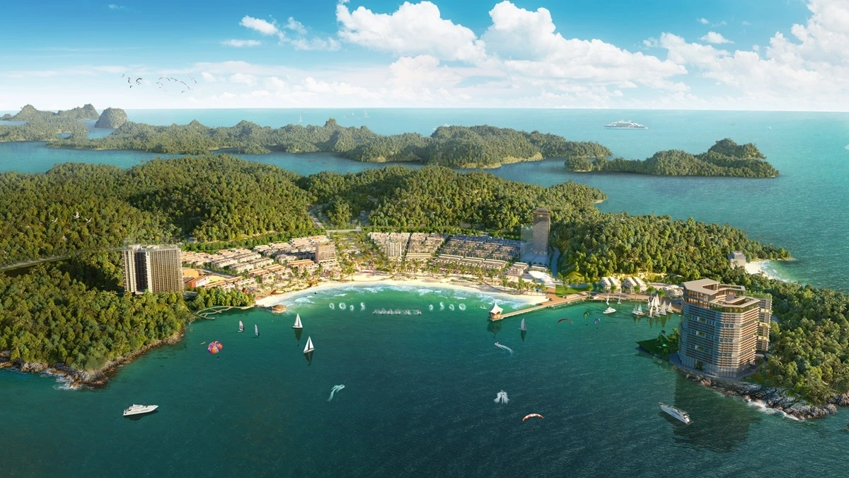 Thành phố Vịnh trung tâm Xanh Island tọa lạc trên quỹ đất vàng tại đảo Ngọc (Ảnh: Sun Property)