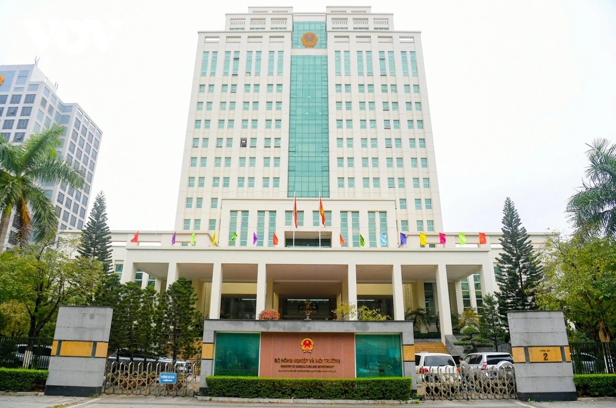 Trụ sở của bộ Nông nghiệp và Môi trường tại số 10 đường Tôn Thất Thuyết (quận Cầu Giấy, TP Hà Nội) (Ảnh: Văn Ngân/VOV.VN)