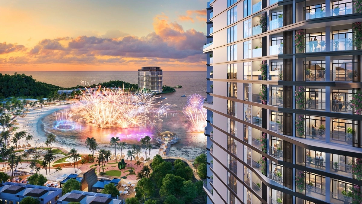 Các tòa căn hộ cao tầng với thiết kế ban công tinh tế, sang trọng (Ảnh: Sun Property)
