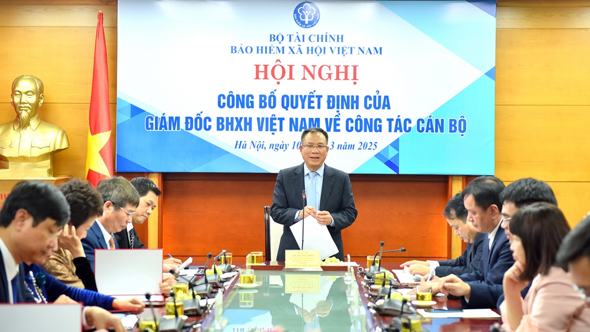Giám đốc BHXH Việt Nam Lê Hùng Sơn phát biểu chỉ đạo tại Hội nghị