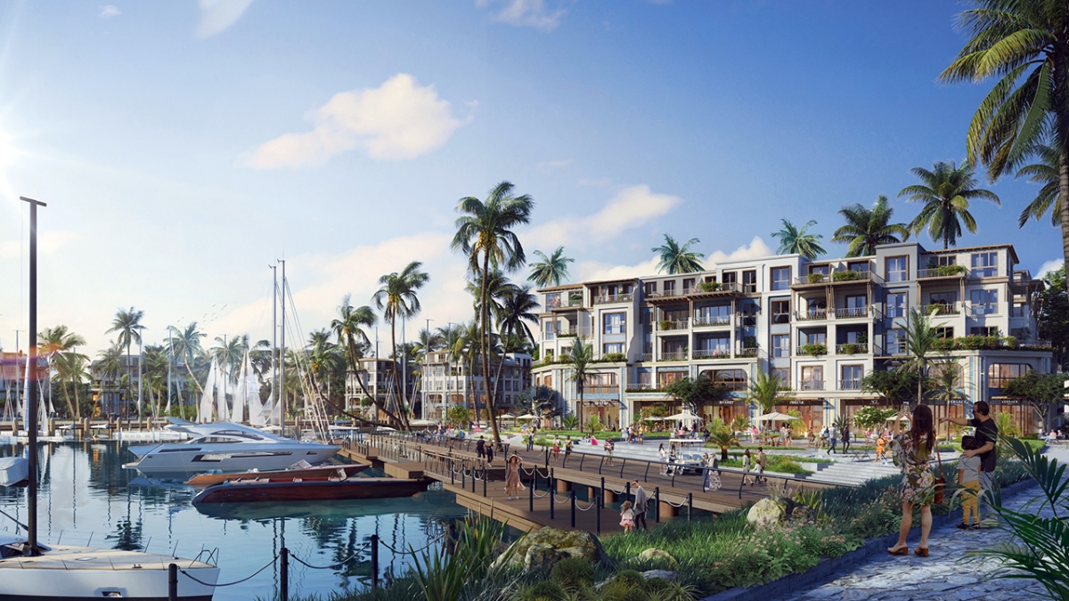 Vịnh trung tâm Xanh Island sẽ hút khách chi tiêu cao về nghỉ dưỡng nhờ hệ sinh thái đồng bộ, đầy đủ tiện ích - Ảnh phối cảnh minh họa