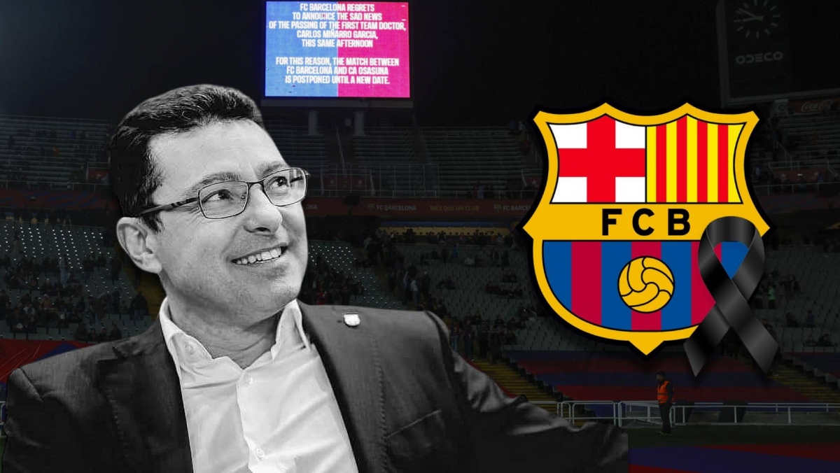 Trận đấu của Barca gặp Osasuna ở La Liga bị hoãn chỉ 20 phút trước giờ bóng lăn do bác sĩ của đội đột ngột qua đời. (Ảnh: EFE).