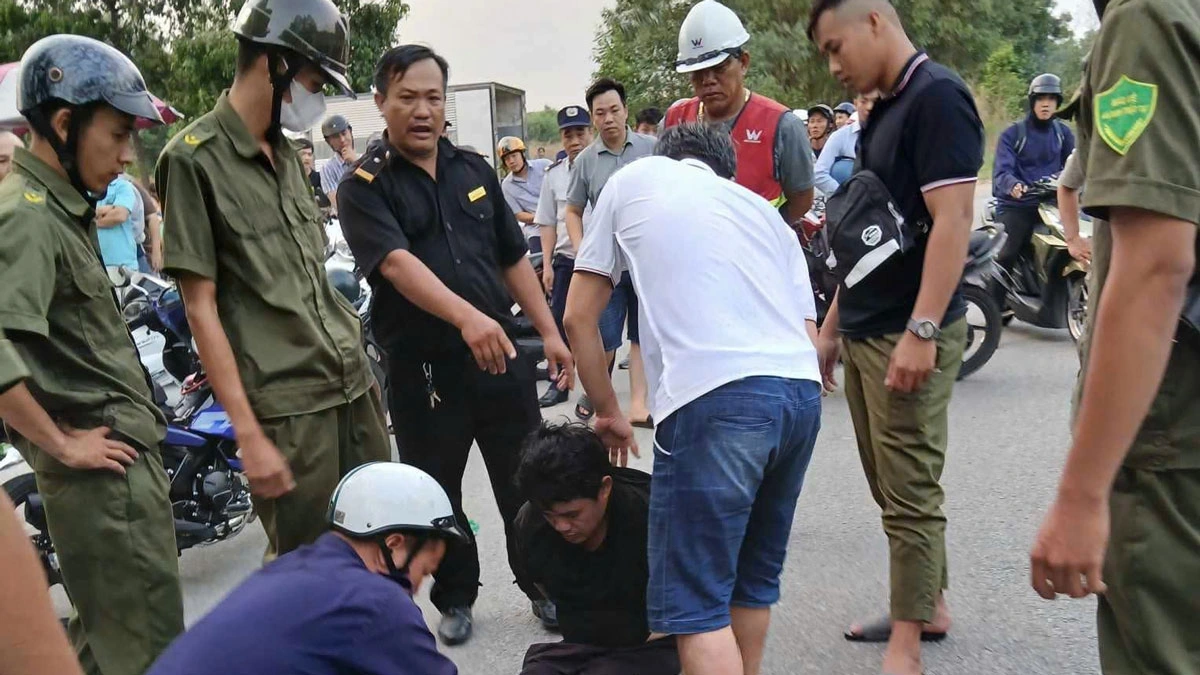 Nghi phạm Sơn bị khống chế, bắt giữ